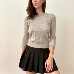 Softest cashmere sweater in dove gray.